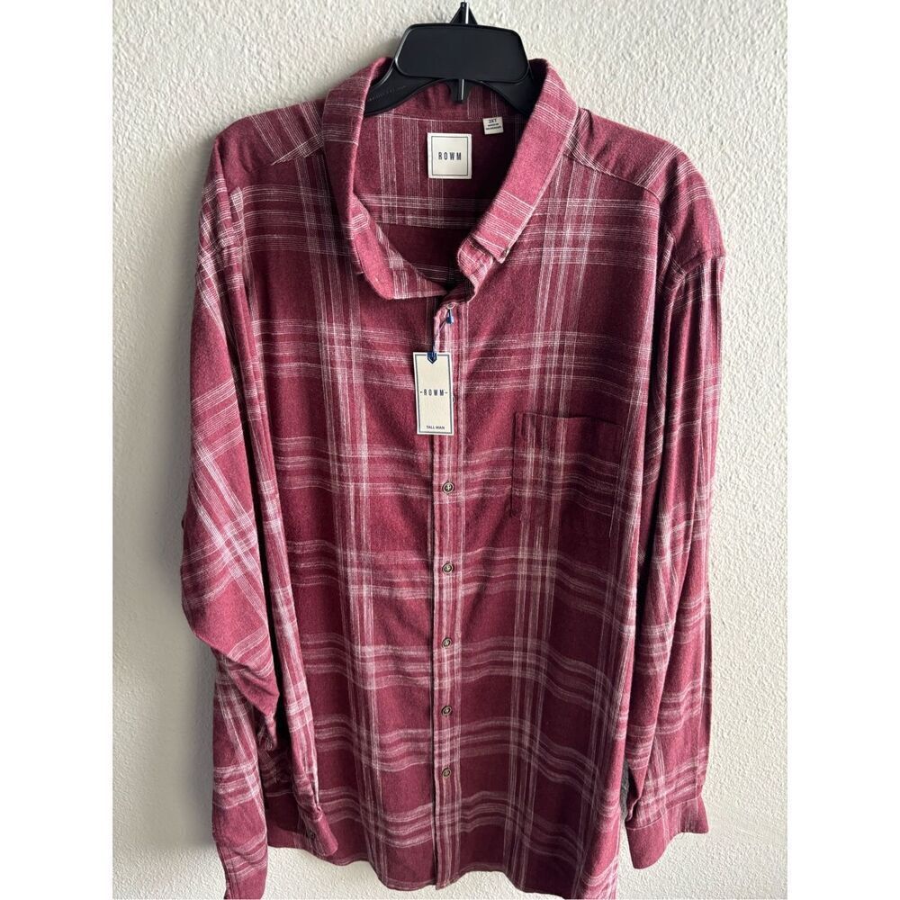 ❤️Men’s Tall Plaid Flannel Shirt NWT